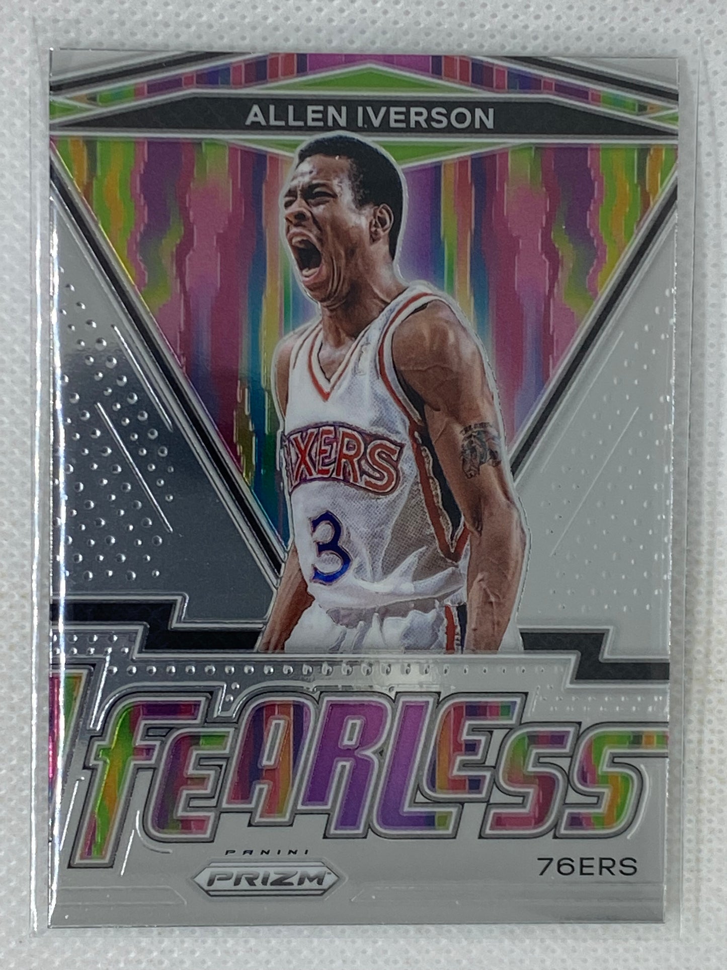 2020-21 Panini Prizm Fearless Allen Iverson #20 HOF Philadelphia 76ers