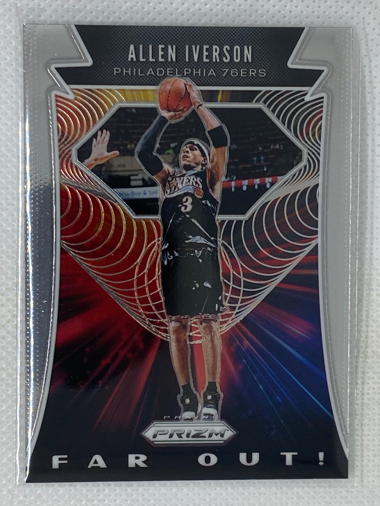 2019-20 Panini Prizm Far Out! Allen Iverson #18 HOF Philadelphia 76ers