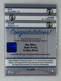 2007 Topps Trademark Moves Triple Autograph Ray Allen Glen Davis Gabe Pruitt TTI-APD /5 Boston Celtics