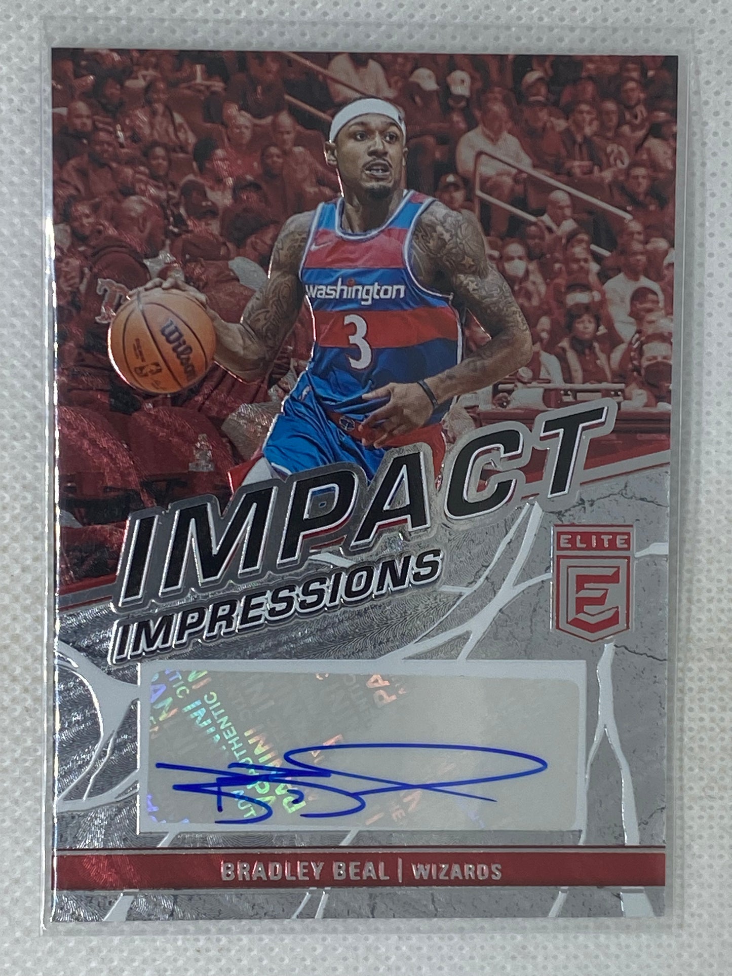 2022-23 Panini Elite Bradley Beal Impact Impressions Autograph #11-BDB