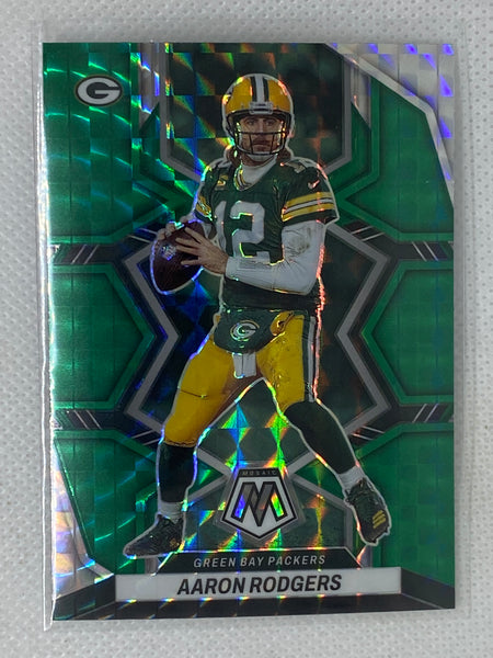 2022 Panini Mosaic Green Refractor Prizm #69 Aaron Rodgers Green Bay Packers