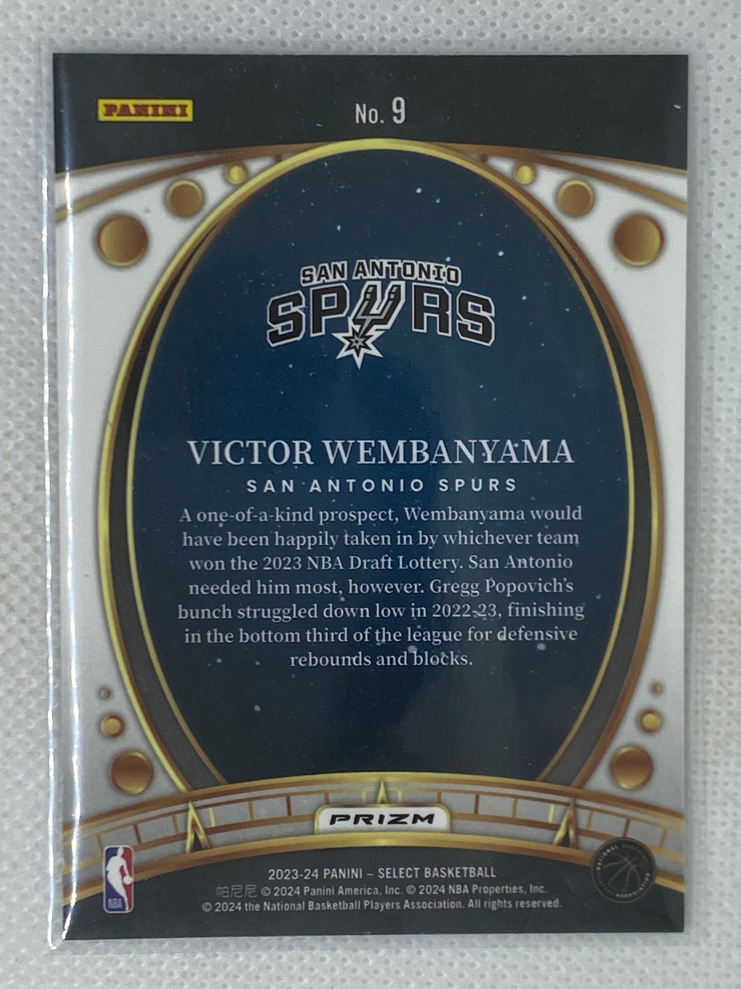 2023-24 Panini Select Rookie Lodestar Tetonic Victor Wembanyama  #9 San Antonio Spurs