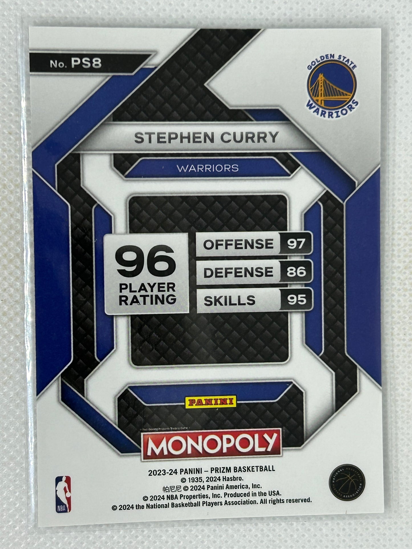 2023-24 Panini Prizm Monopoly Stephen Curry #PS8 Golden State Warriors