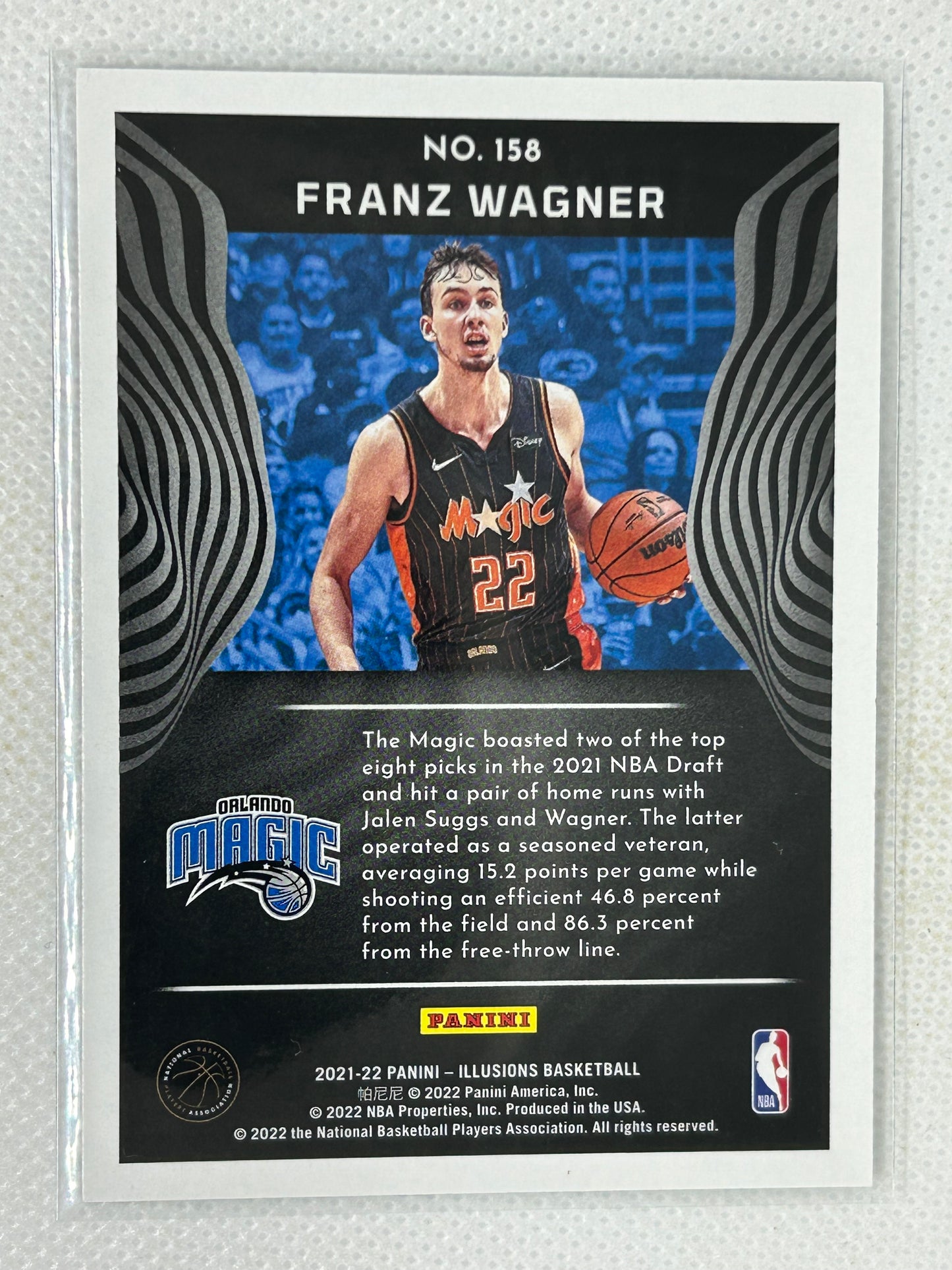 2021-22 Panini Illusions Franz Wagner Rookie #158 Orlando Magic