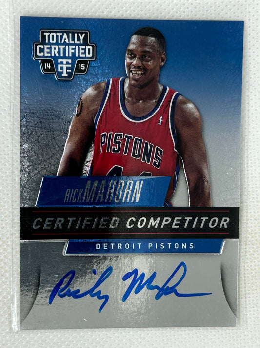 2014-15 Panini Totally Certified Certified Competitor Autograph C-RM /99 Rick Mahorn Detroit Pistons