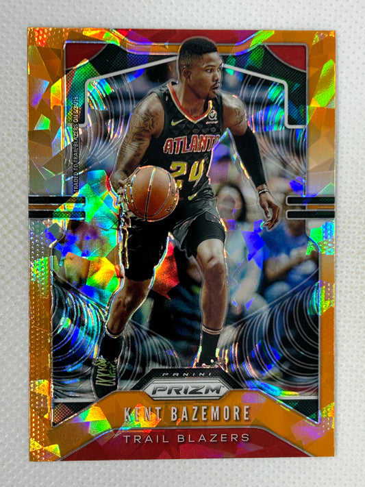 2019-20 Panini Prizm Orange Cracked Ice #35 Kent Bazemore Portland Trailblazers