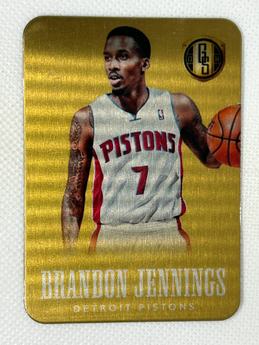 2013-14 Panini Gold Standard Metal Brandon Jennings #48 Detroit Pistons