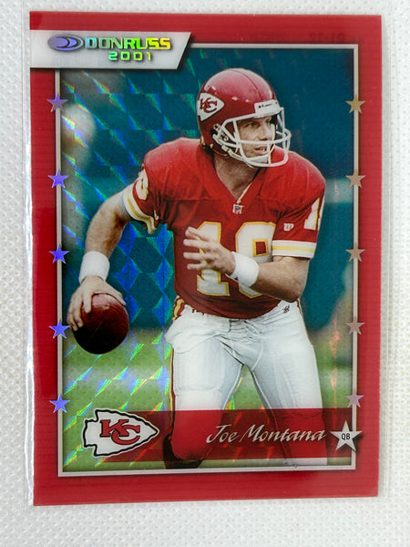 2021 Panini Clearly Donruss 2001 Donruss Retro Mosaic Holo 01-12 Joe Montana Kansas City Chiefs