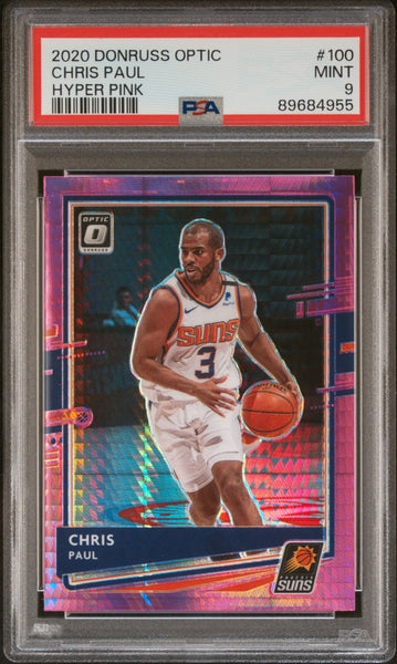 2020 Panini Donruss Optic Hyper Pink #100 Chris Paul Phoenix Suns PSA 9 Pop 1