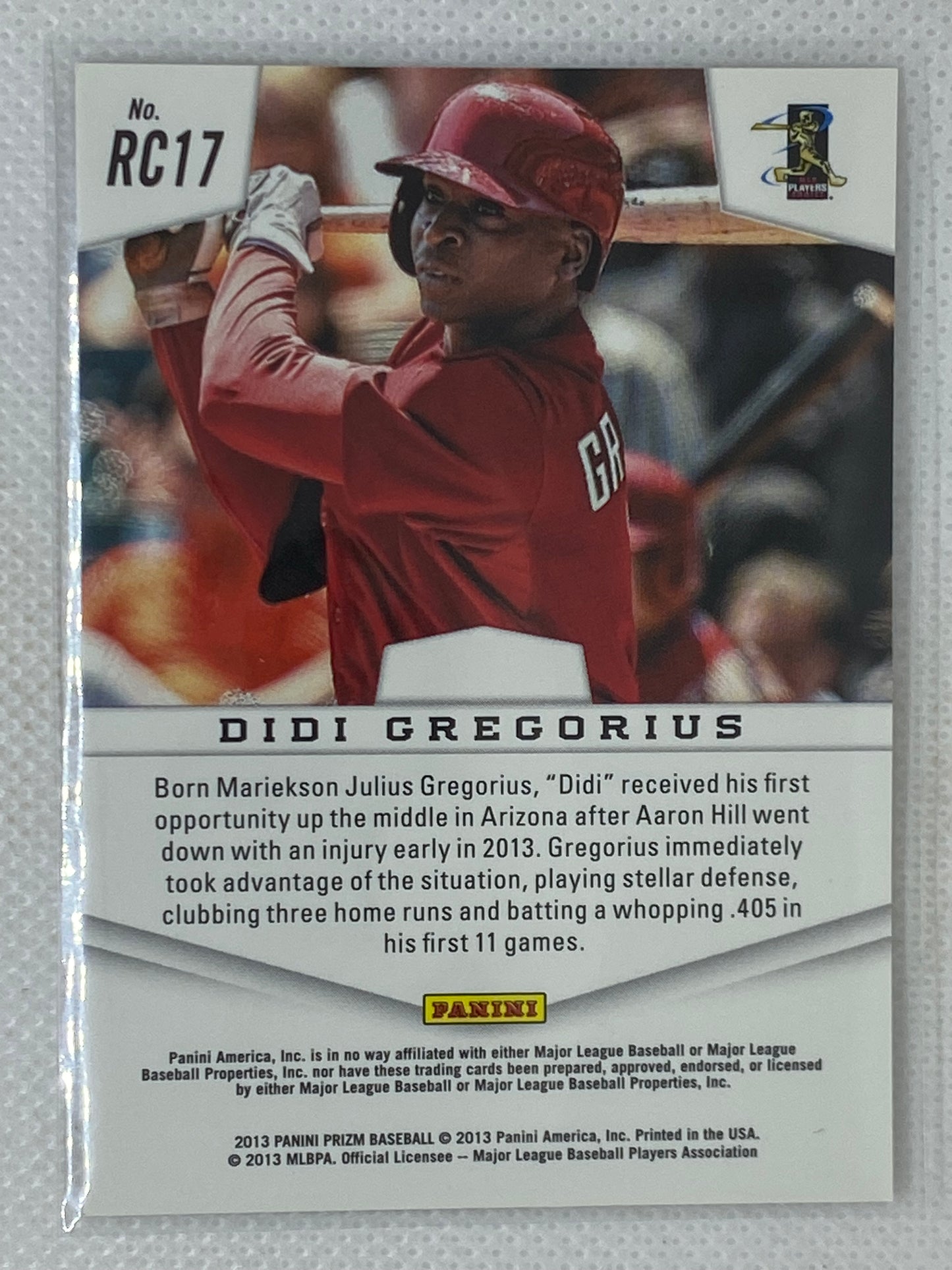 2012-13 Panini Prizm Challengers Didi Gregorius Rookie RC #RC17 Arizona Diamondbacks SSP