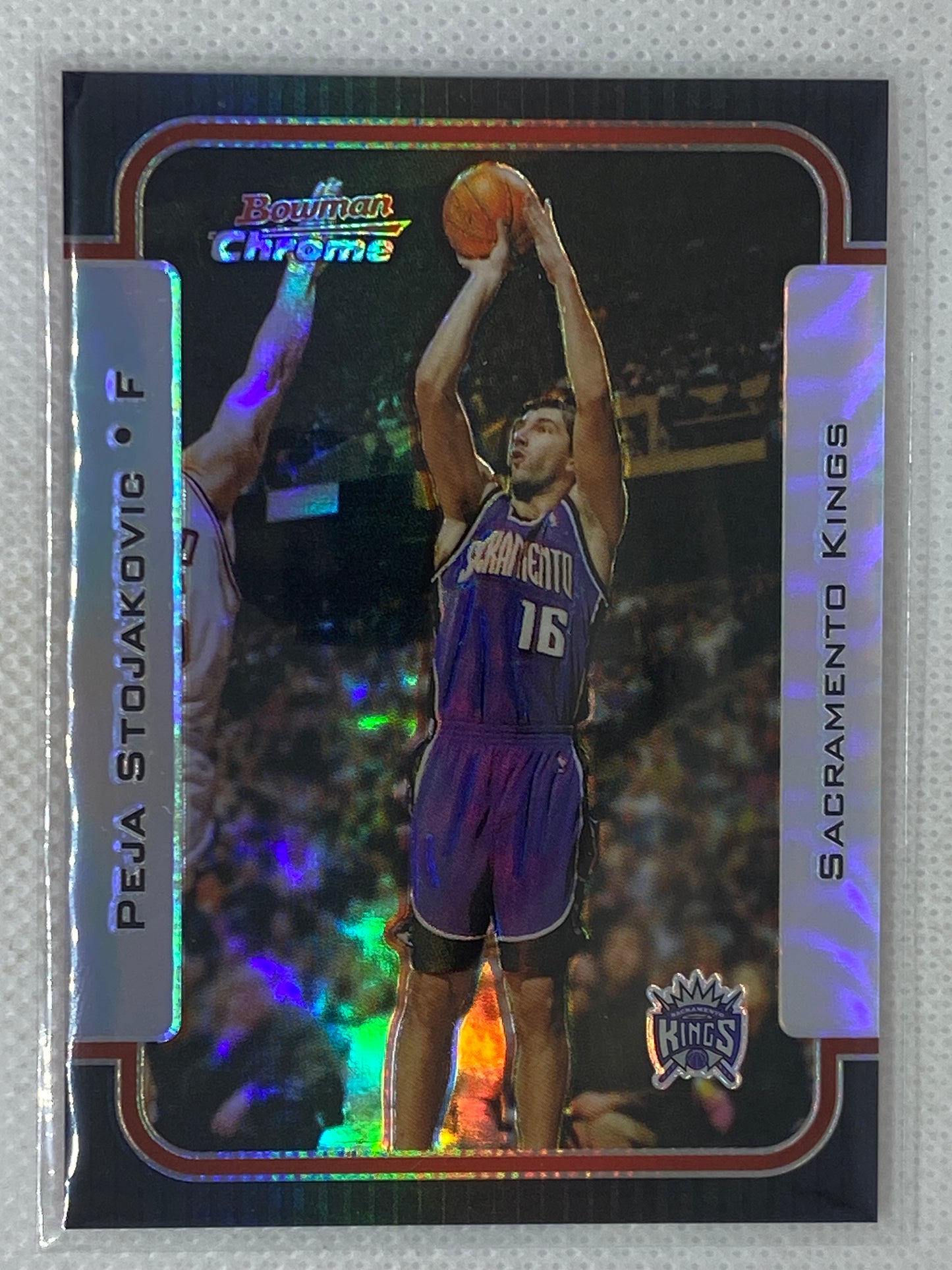 2003-04 Peja Stojakovic Bowman Chrome X-fractor #73 /300 Sacramento Kings