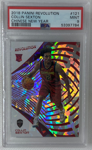 2018-19 Panini Revolution Collin Sexton Chinese New Year #121 PSA 9 Cleveland Cavaliers