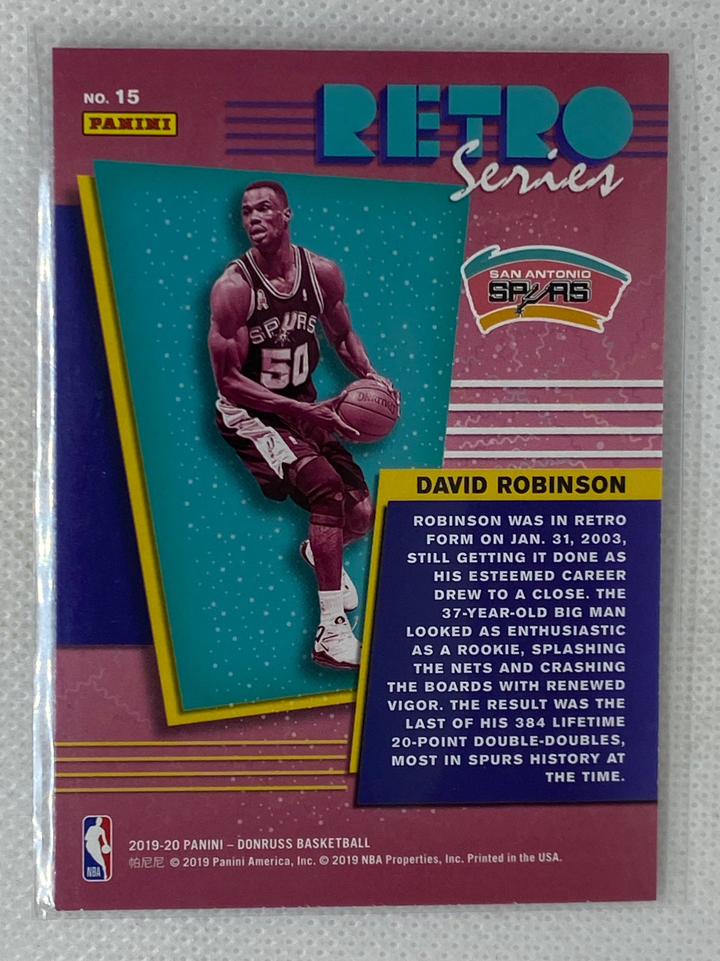 2019-20 Panini Donruss Retro Series David Robinson #15