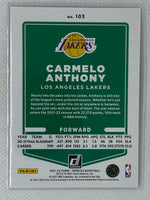 2021-22 Panini Donruss Basketball Carmelo Anthony Orange Laser #103