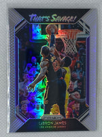 2018-19 Panini Prizm That's Savage! Silver Prizm #2 LeBron James Los Angeles Lakers