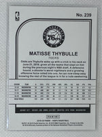 2019-20 NBA Hoops Winter Matisse Thybulle RC Base Rookie #239 Philadelphia 76ers SP