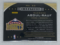 2013-14 NBA Hoops Signatures Mahmoud Abdul-Rauf #63 Autograph
