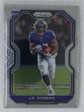 2020 Prizm Football JK Dobbins Base Rookie Card RC #379 Baltimore Ravens