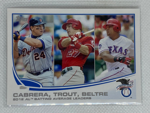 2013 Topps - League Leaders #294 Mike Trout, Adrian Beltre, Miguel Cabrera