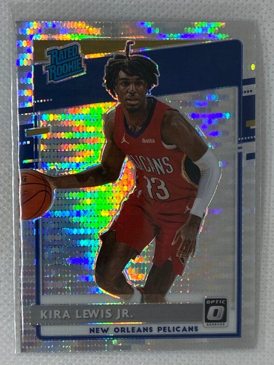 2020-21 Donruss Optic Kira Lewis Jr Rated Rookie Silver Pulsar Prizm #163