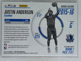 2015-16 Panini Prestige Freshman Fabrics Jumbo Justin Anderson #FFJ-JA Rookie RC