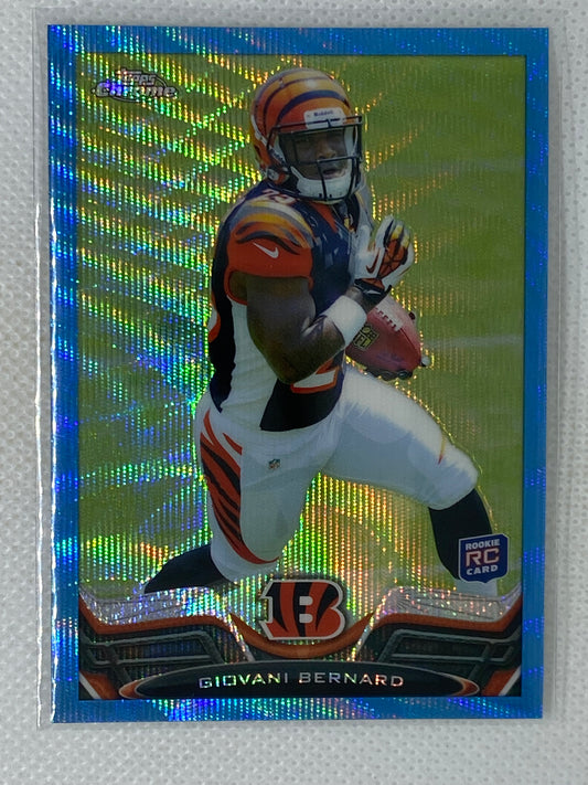 2013 Topps Chrome Blue Wave Refractor Giovani Bernard #96 Rookie Cincinnati Bengals