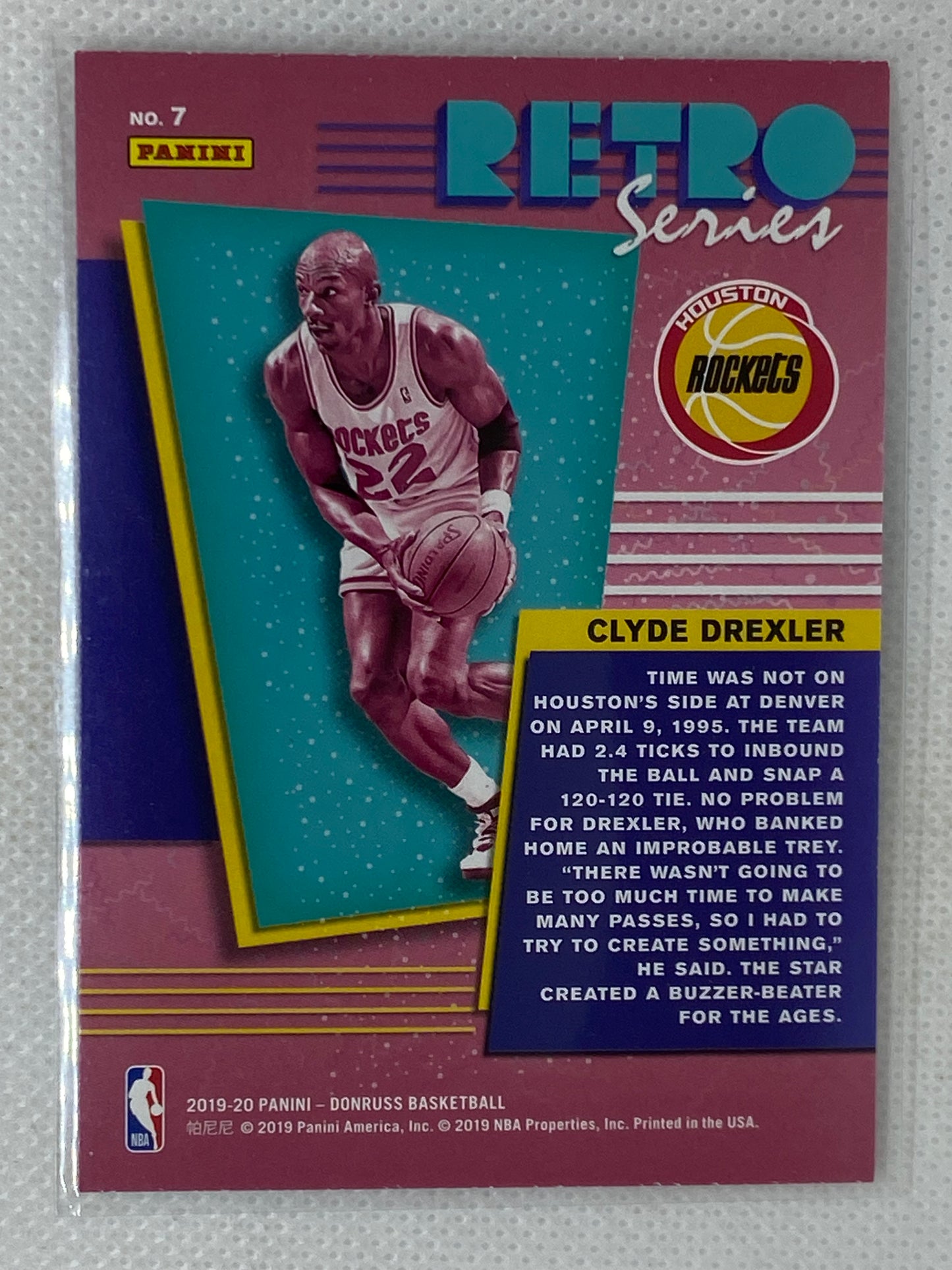 2019-20 Panini Donruss Retro Series #7 Clyde Drexler