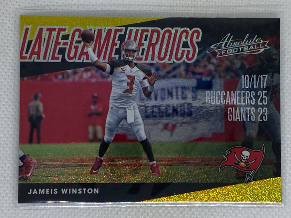 2018 Absolute Late Game Heroics Spectrum Gold Sparkle #5 Jameis Winston SSP