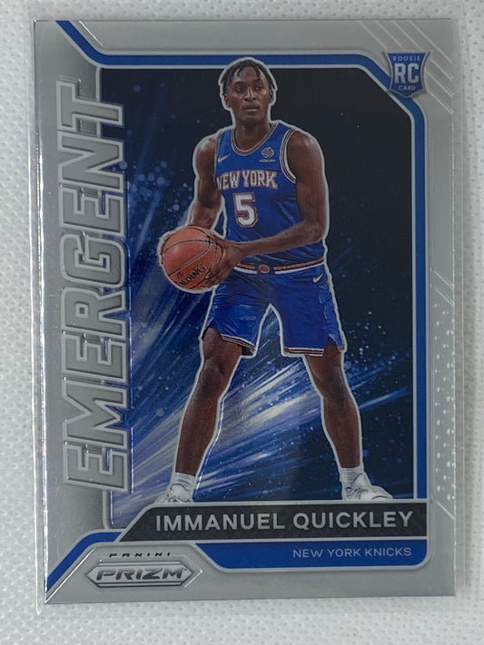 2020-21 Prizm Immanuel Quickley Emergent Rookie RC #8 New York Knicks