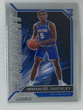 2020-21 Prizm Immanuel Quickley Emergent Rookie RC #8 New York Knicks