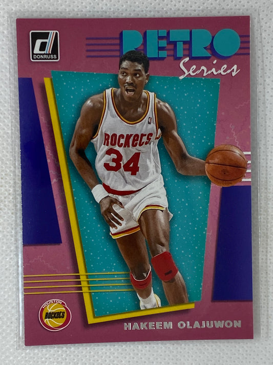 2019-20 Panini Donruss Retro Series #5 Hakeem Olajuwon