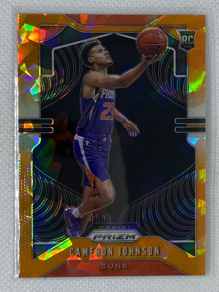 2019-20 Panini Prizm Cameron Johnson Orange Ice Refractor Rookie RC #257 Phoenix Suns