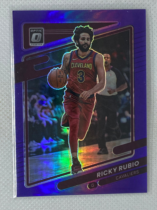 2021-22 Panini Donruss Optic Purple Holo Ricky Rubio Cleveland Cavaliers #134