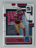 2022 Panini Donruss Football #333 Danny Gray Base RC Rated Rookie San Francisco 49ers