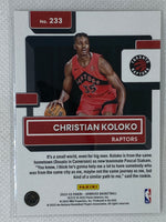 2022-23 Panini Donruss #233 Christian Koloko Rookie Card Toronto Raptors