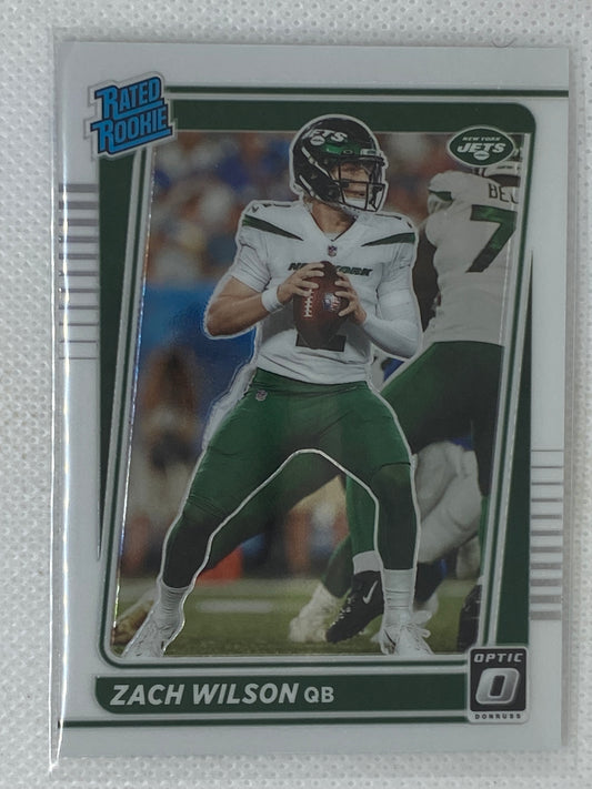 2021 Panini Donruss Optic Zach Wilson Rated Rookie RC #202 New York Jets