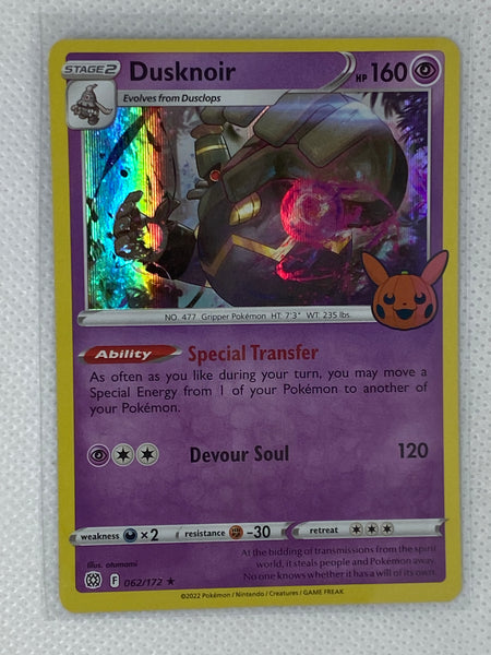 Dusknoir 062/172 Stamped Holo Rare Trick Or Trade BOOster Pokémon Halloween