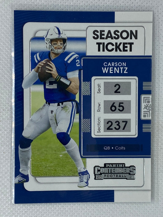 2021 Panini Contenders Season Ticket Carson Wentz Indianapolis Colts #41