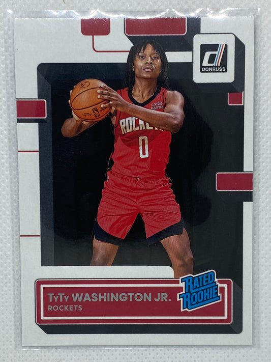 2022-23 Panini Donruss TyTy Washington Jr. Rated Rookie RC #229 Houston Rockets