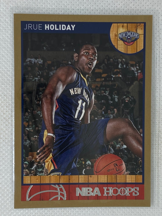 2013-14 Hoops Gold New Orleans Pelicans Basketball Card #3 Jrue Holiday SP