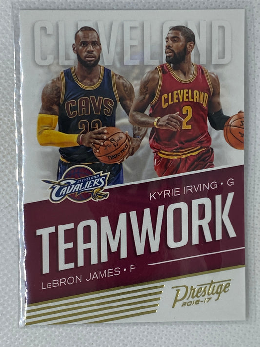 2016-17 Prestige Teamwork LeBron James Kyrie Irving #4 Cavaliers Lakers