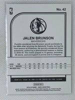 2019-20 Panini NBA Hoops Basketball Base Card Jalen Brunson #42 Dallas Mavericks