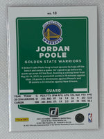 2021-22 Panini Donruss Jordan Poole #13 Orange Laser Golden State Warriors