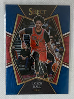 2021-22 Panini Select Lonzo Ball Base Basketball Prizm Premier Level Card #107