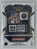 2022-23 Panini Monopoly Prizm Basketball Nikola Jokic Base #22 Denver Nuggets