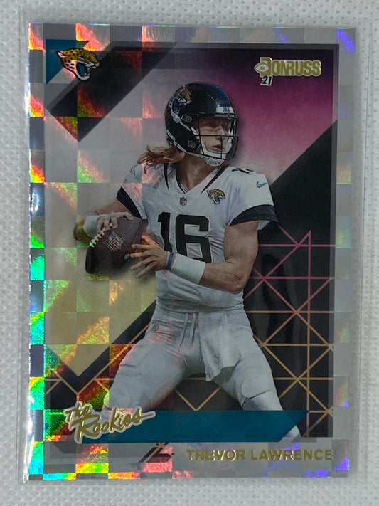 2021 Panini Donruss The Rookies Checkerboard Holo Trevor Lawrence RC #TR-TRL Jacksonville Jaguars