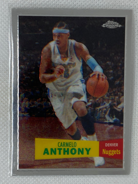 2007-08 Topps Chrome Carmelo Anthony 1957-58 Variation Denver Nuggets #15