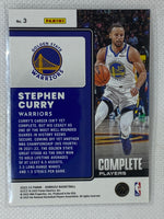 2022-23 Panini Donruss Complete Players #3 Stephen Curry