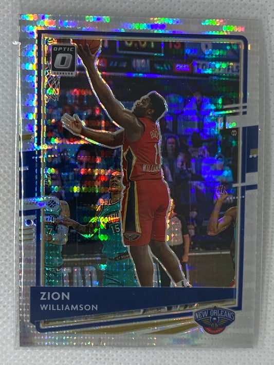 2020-21 Donruss Optic Zion Williamson Silver Pulsar Prizm #40 New Orleans Pelicans