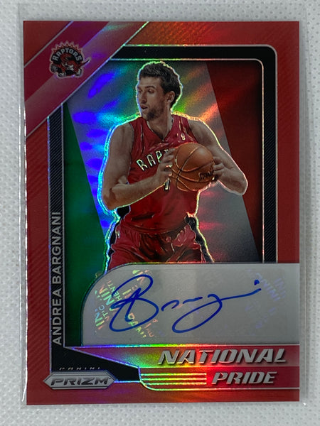 2020-21 Panini Chronicles Prizm Andrea Bargnani NPS-ADB Red National Pride Autograph